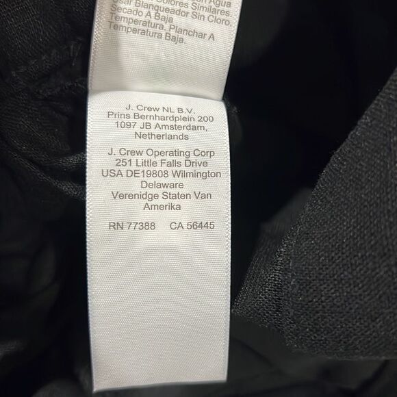 J. Crew Factory Elastic-back linen-blend pleated short in black NWT - Picture 13 of 14